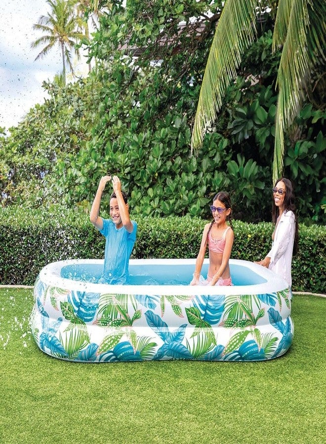 VWretails Inflatable Pool Tropical Rectangular Swim Center, 90” L x 60” W x 19” H - Image 5